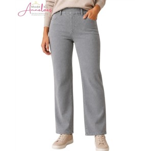 Anna Montana broek 1045 Mila wide flexi Milano- Grau / Grijs Anna Montana broek 1045 Mila wide flexi Milano- Grau / Grijs
